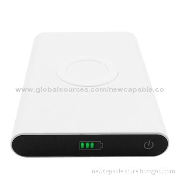 Universal Portable Qi Wireless Charger with Power Bank, 110-205kHz Frequency